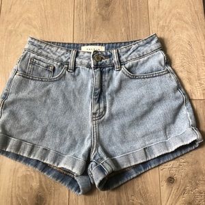 Pacsun mom short blue jean denim